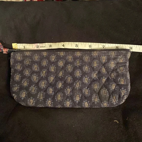 Vera Bradley vintage navy cosmetic bag - Picture 2 of 4